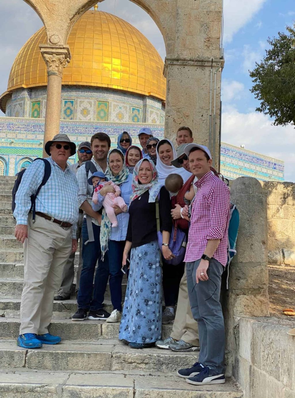 Group in front of Dome of the Rock with Joe Jarvis
